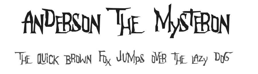 Anderson The Mysteron by Steve Ferrera — Decorative Font