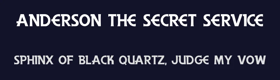 Anderson The Secret Service by Steve Ferrera — Decorative Font — thumbnail 2
