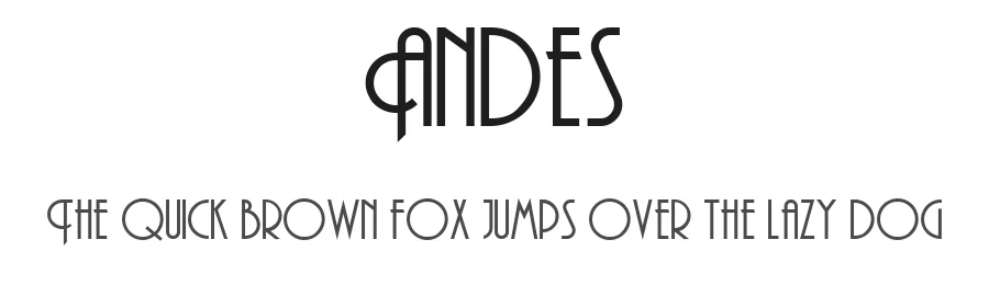 Andes — Decorative Font