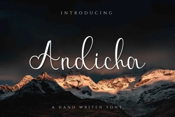 Andicha Font by Alfinart — Script Handwritten Font