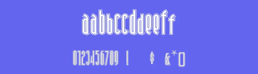 Andiron Outline by Nick's Fonts — Decorative Font — thumbnail 3