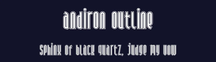 Andiron Outline by Nick's Fonts — Decorative Font — thumbnail 2