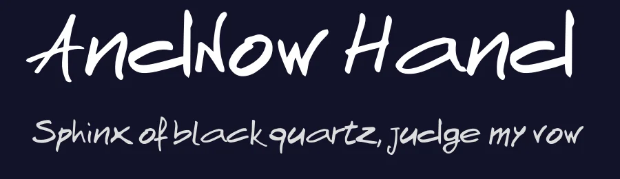 AndNow Hand by Lou Thorn — Script Handwritten Font — thumbnail 2