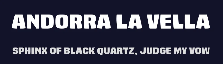 Andorra la Vella by Woodcutter — Decorative Font — thumbnail 2