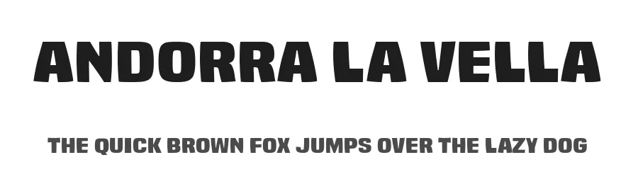 Andorra la Vella by Woodcutter β Decorative Font