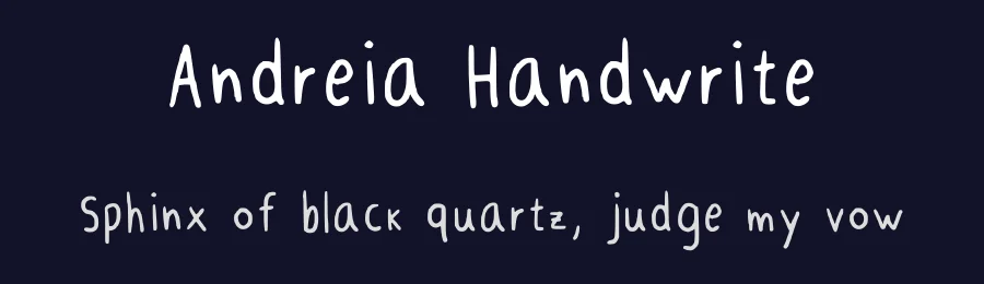 Andreia Handwrite by Andreia Coelho — Script Handwritten Font — thumbnail 2