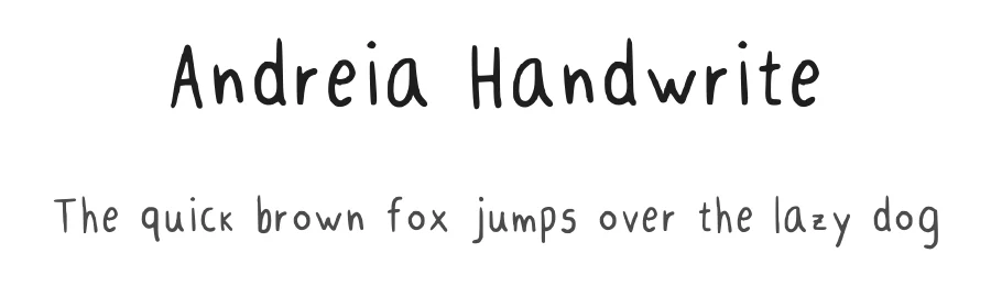 Andreia Handwrite by Andreia Coelho β Script Handwritten Font