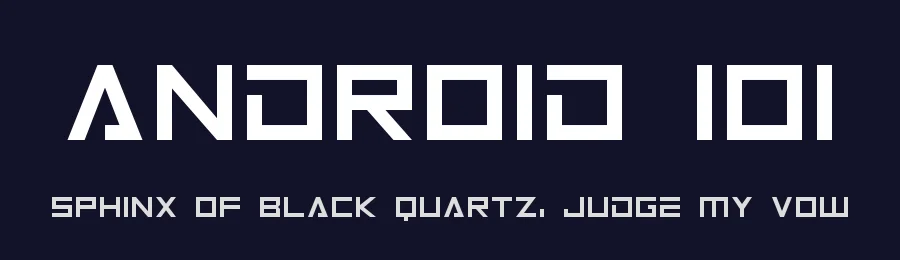 Android 101 by Hawtpixel — Display Font — thumbnail 2