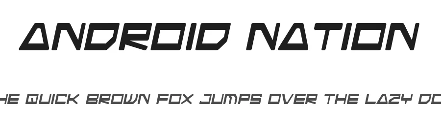 Android Nation by Blambot — Display Font