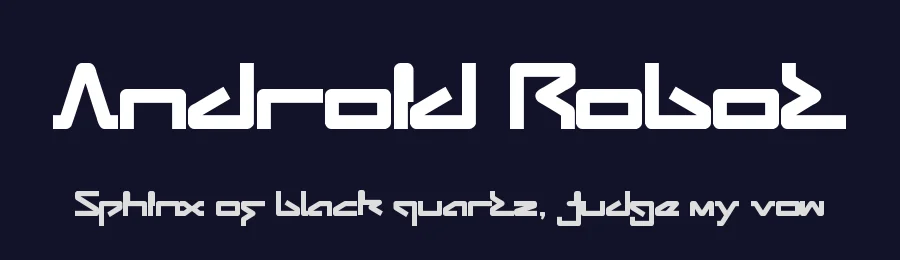 Android Robot by weknow — Display Font — thumbnail 2