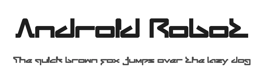 Android Robot by weknow — Display Font