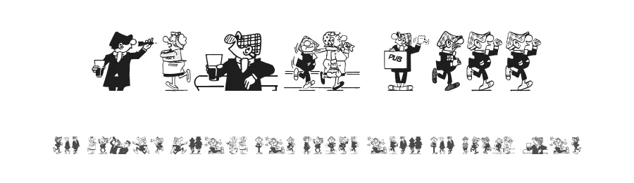 Andy Capp by Woodcutter — Dingbats Font