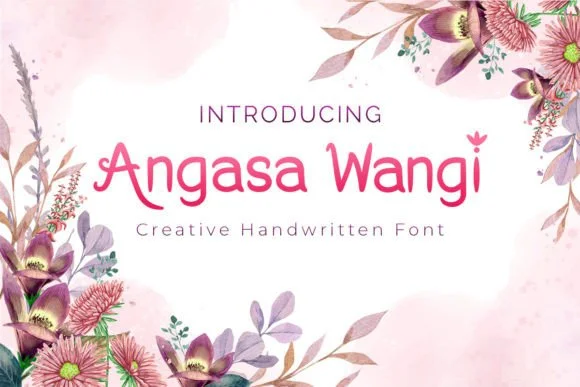 Angasa Wangi Font by LudraDesign β Script Handwritten Font