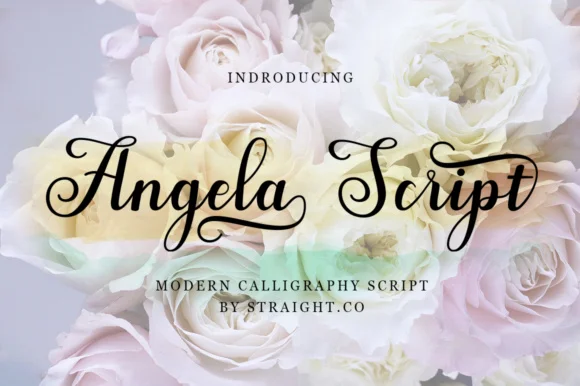 Angela Script Font by STRAIGHT.CO β Script Handwritten Font
