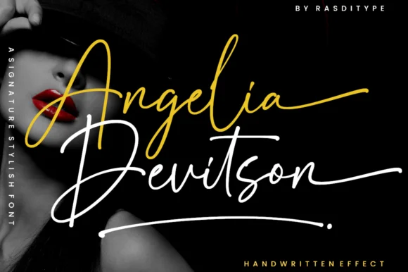 Angelia Devitson Font by RasdiType — Script Handwritten Font