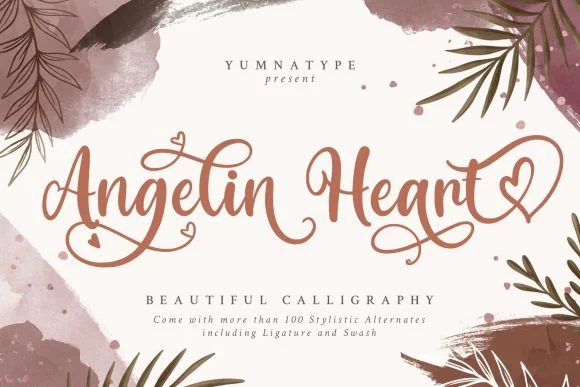 Angelin Heart Font by Yumna_Type — Script Handwritten Font
