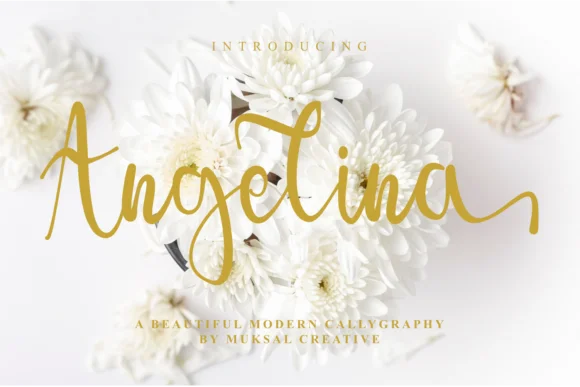 Angelina Font by Muksal Creative by Muksal Creative — Script Handwritten Font