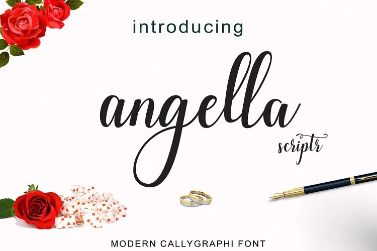 Angella Font by Cooldesignlab β Script Handwritten Font