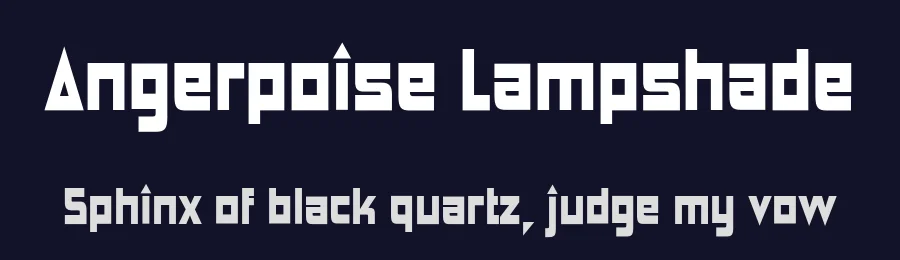 Angerpoise Lampshade by Typodermic Fonts — Display Font — thumbnail 2