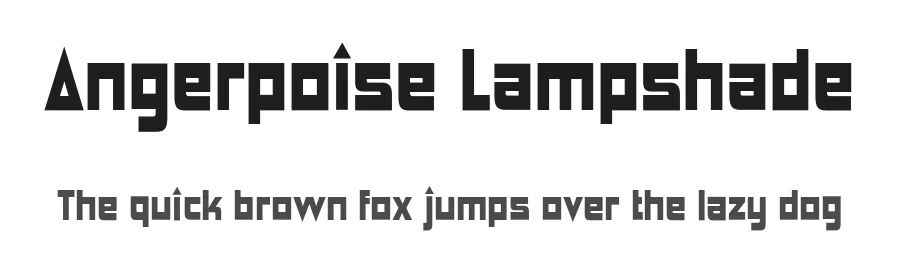 Angerpoise Lampshade by Typodermic Fonts — Display Font