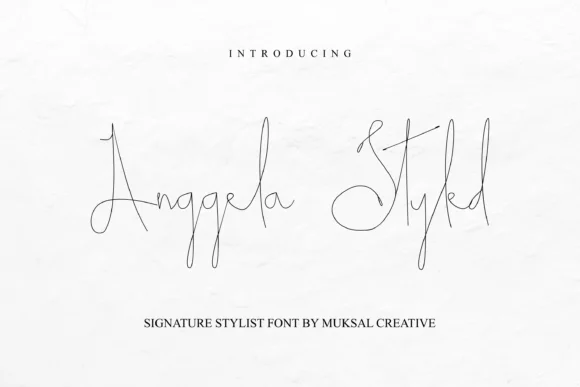 Anggela Styled Font by Muksal Creative — Script Handwritten Font