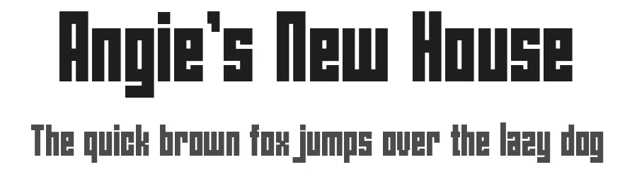 Angie's New House by LeFly Fonts — Display Font