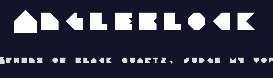 Angleblock by Nik Coughlin — Display Font — thumbnail 2