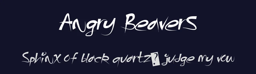 Angry Beavers by Xerographer Fonts — Script Handwritten Font — thumbnail 2
