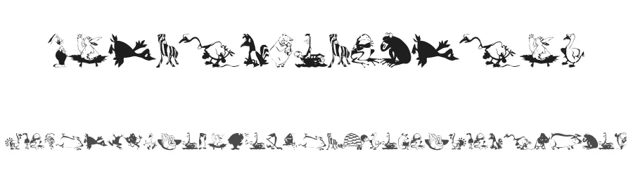 Animal Comedians by Manfred Klein — Dingbats Font