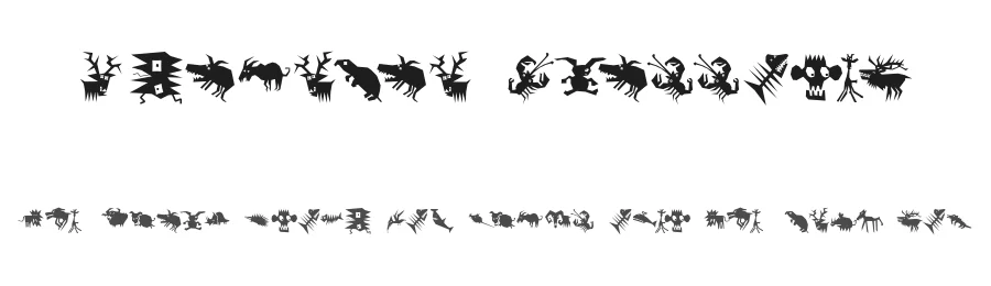 Animalia Scissored by Manfred Klein — Dingbats Font