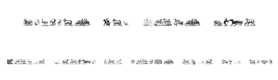Animals Old Cuts Two by Intellecta Design β Dingbats Font