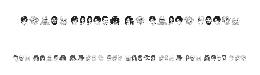 Anime Attack On Titan Image by Haviz Fontanime — Dingbats Font