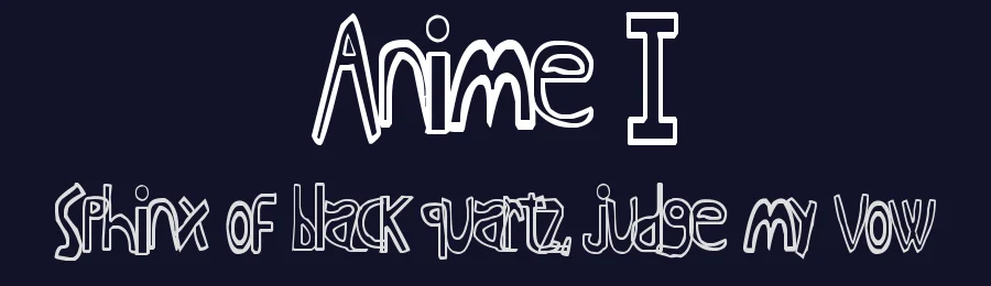 Anime I by Jules Ismail — Decorative Font — thumbnail 2