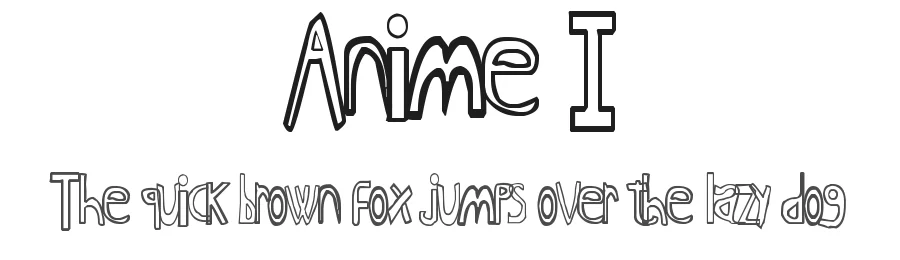 Anime I by Jules Ismail — Decorative Font