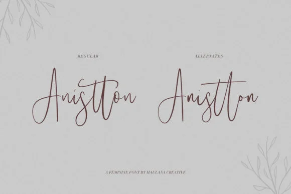 Anistton Font by Maulana Creative — Script Handwritten Font