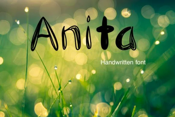 Anita Font by Temtemdesign by Temtemdesign β Script Handwritten Font