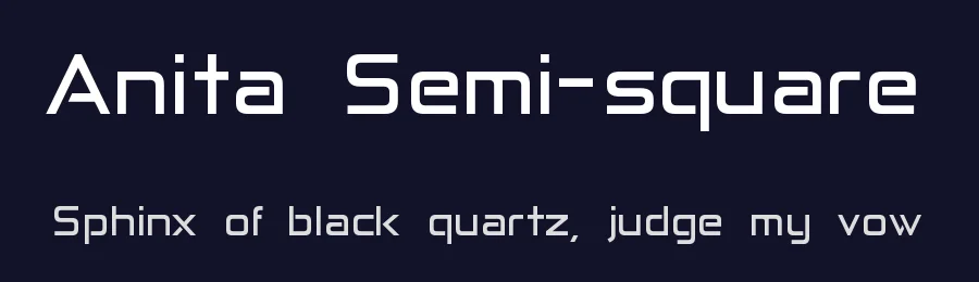 Anita Semi-square by Gustavo Paz — Display Font — thumbnail 2