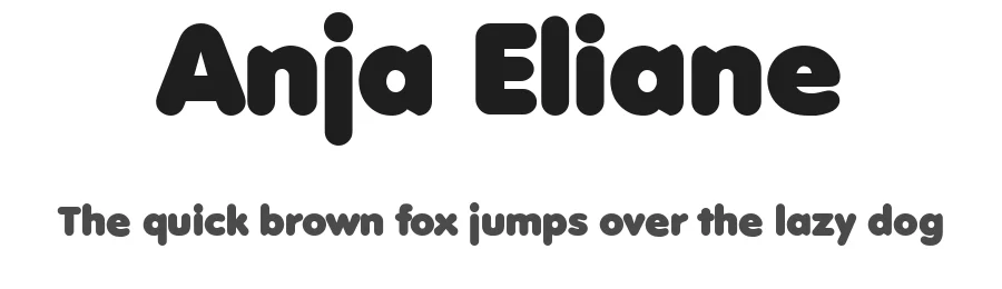 Anja Eliane by Edson & Eliane — Sans Serif Font