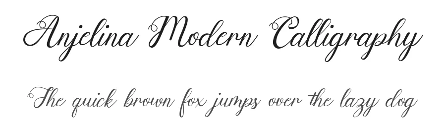 Anjelina Modern Calligraphy by Utopia Latjuba β Script Handwritten Font