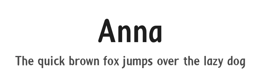 Anna by K-Type — Sans Serif Font