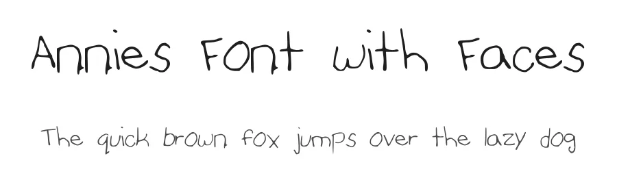 Annies Font with Faces