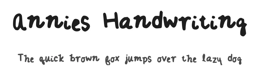 Annies Handwriting