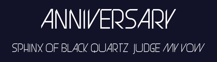 Anniversary by Vladimir Nikolic — Display Font — thumbnail 2