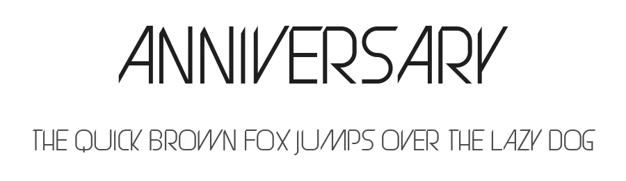 Anniversary by Vladimir Nikolic — Display Font