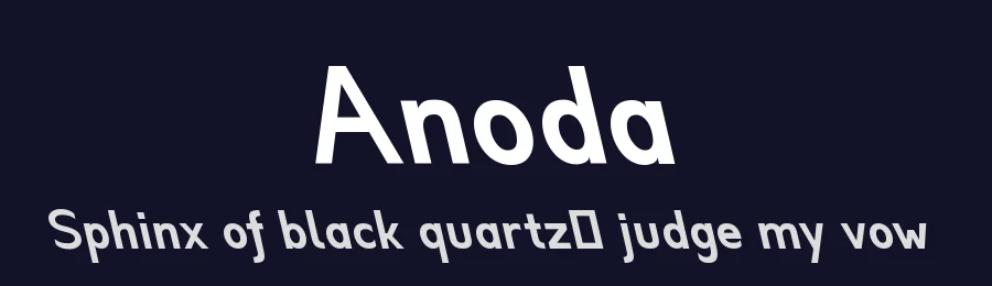Anoda by Imaad Phoplunker — Sans Serif Font — thumbnail 2