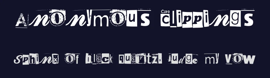 Anonymous Clippings by Centric Studios — Decorative Font — thumbnail 2