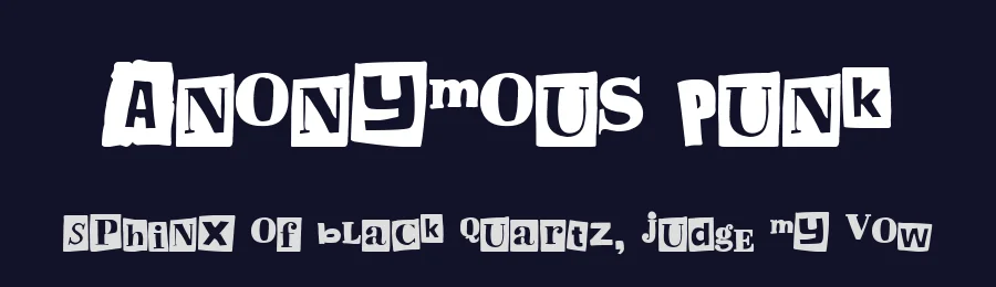 Anonymous Punk by Woodcutter — Decorative Font — thumbnail 2