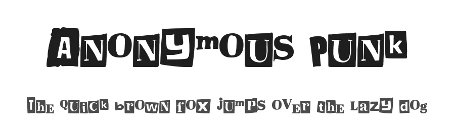 Anonymous Punk by Woodcutter — Decorative Font
