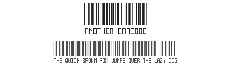 Another Barcode by zanatlija — Dingbats Font