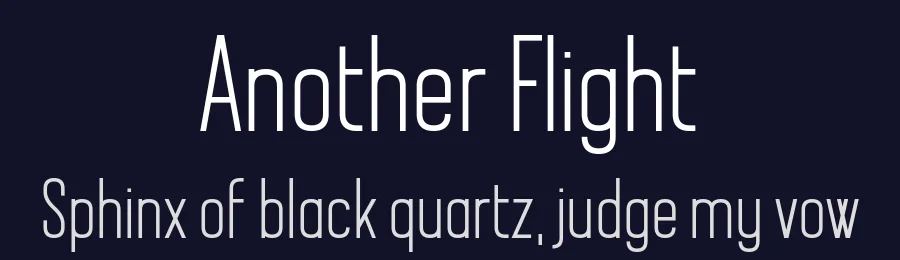 Another Flight by Chequered Ink — Sans Serif Font — thumbnail 2